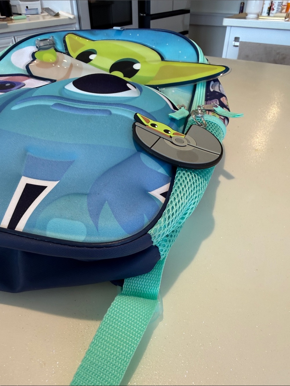 Bioworld Lucasfilm Mandalorian Baby Yoda Character Kids Backpack Blue - Picture 8 of 15